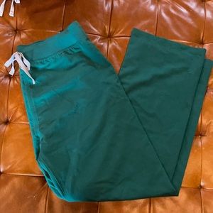Figs Livingston hunter green scrub pants